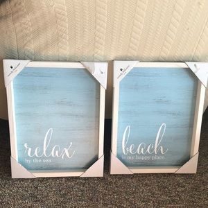 Beach Decor Powder Blue Beach Washboard Set